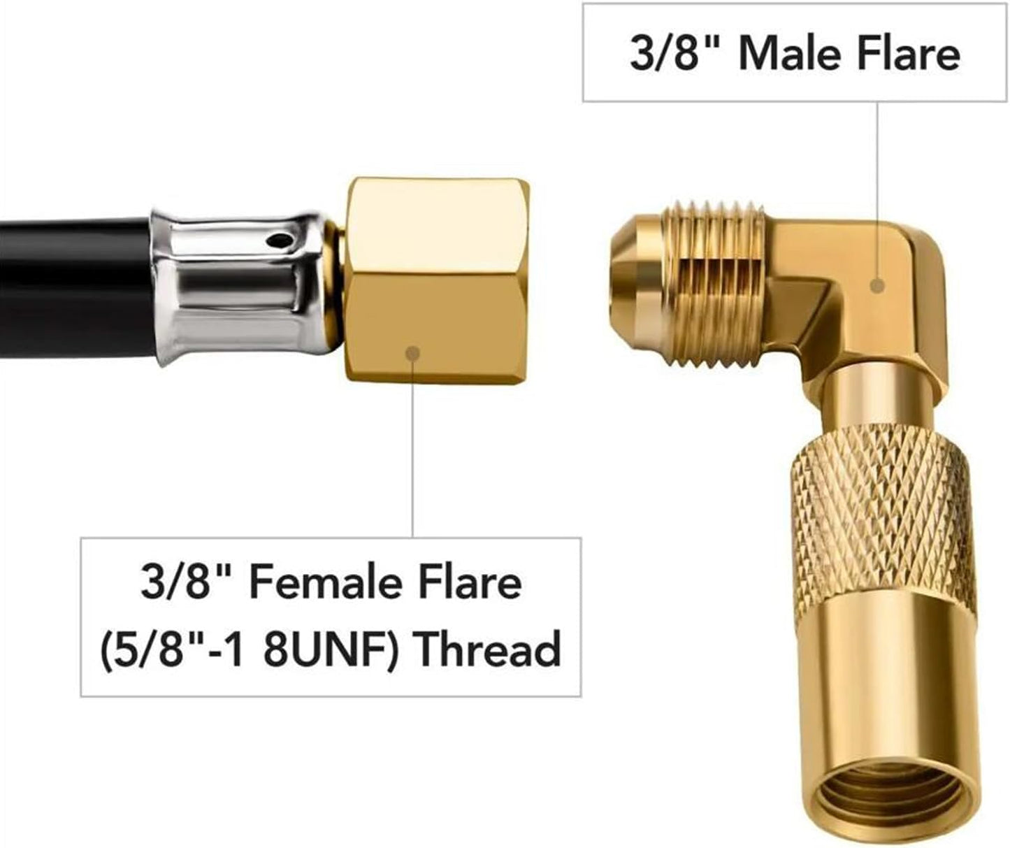 Adaptador codo propano 3/8pulg para parrilla Blackstone 17-22pulg