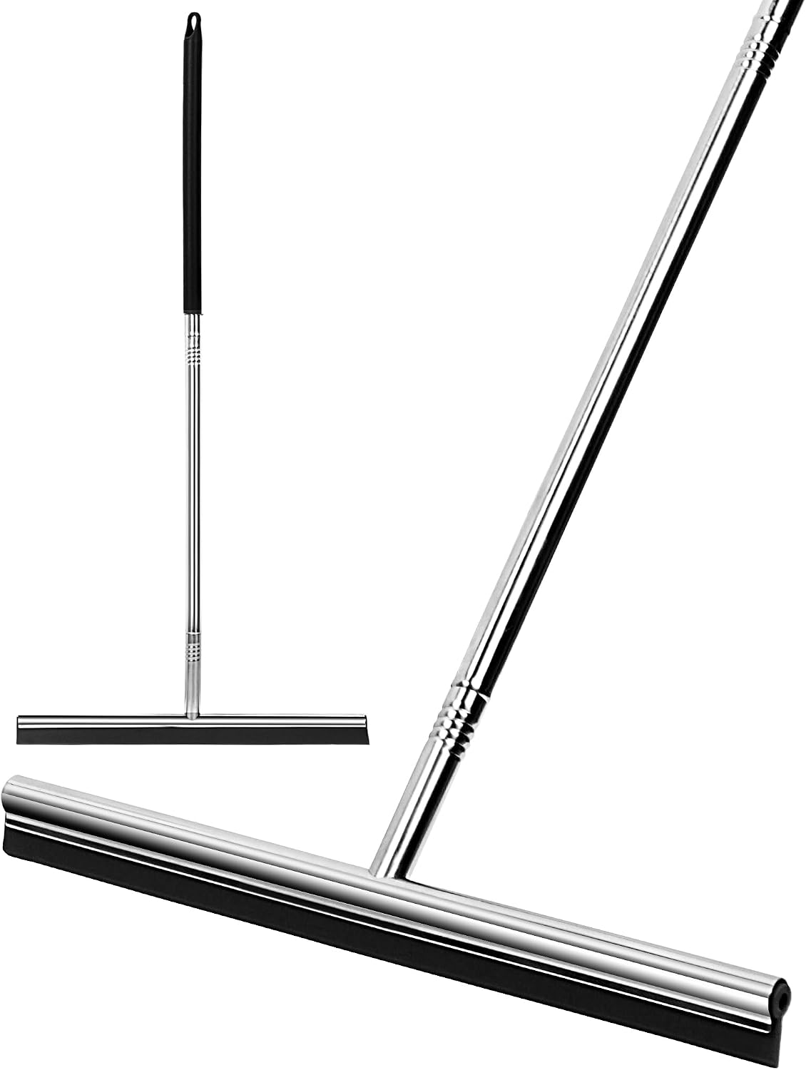 Escoba acero inox 59pulg hoja silicona 15pulg ducha garaje