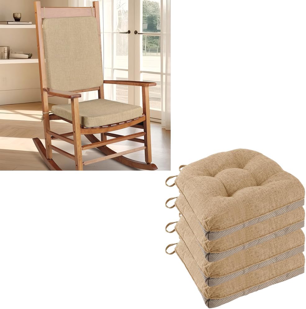Set Cojines Silla Comedor y Mecedora Beige