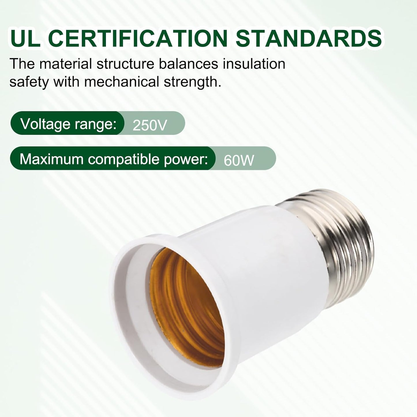 Adaptador portalámparas E26 2.6" 2 Pzas para lámpara 60W