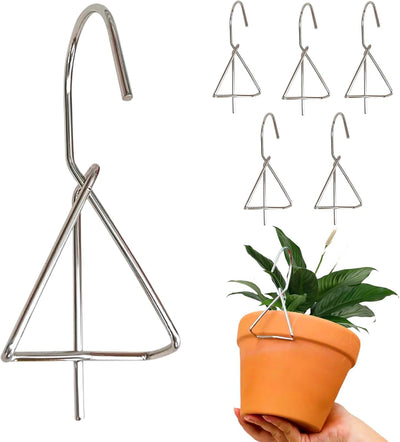 6 Soportes para Macetas Acero Inox Pared
