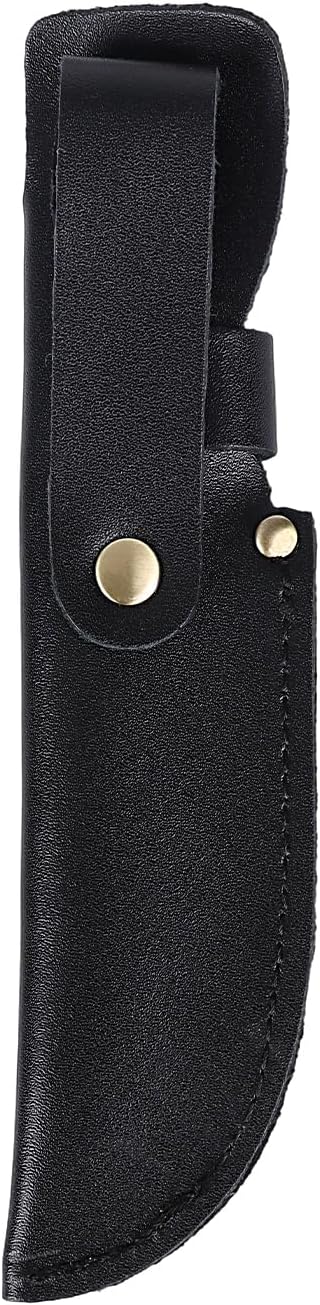 Funda cuchillo cuero marrón cierre a presión