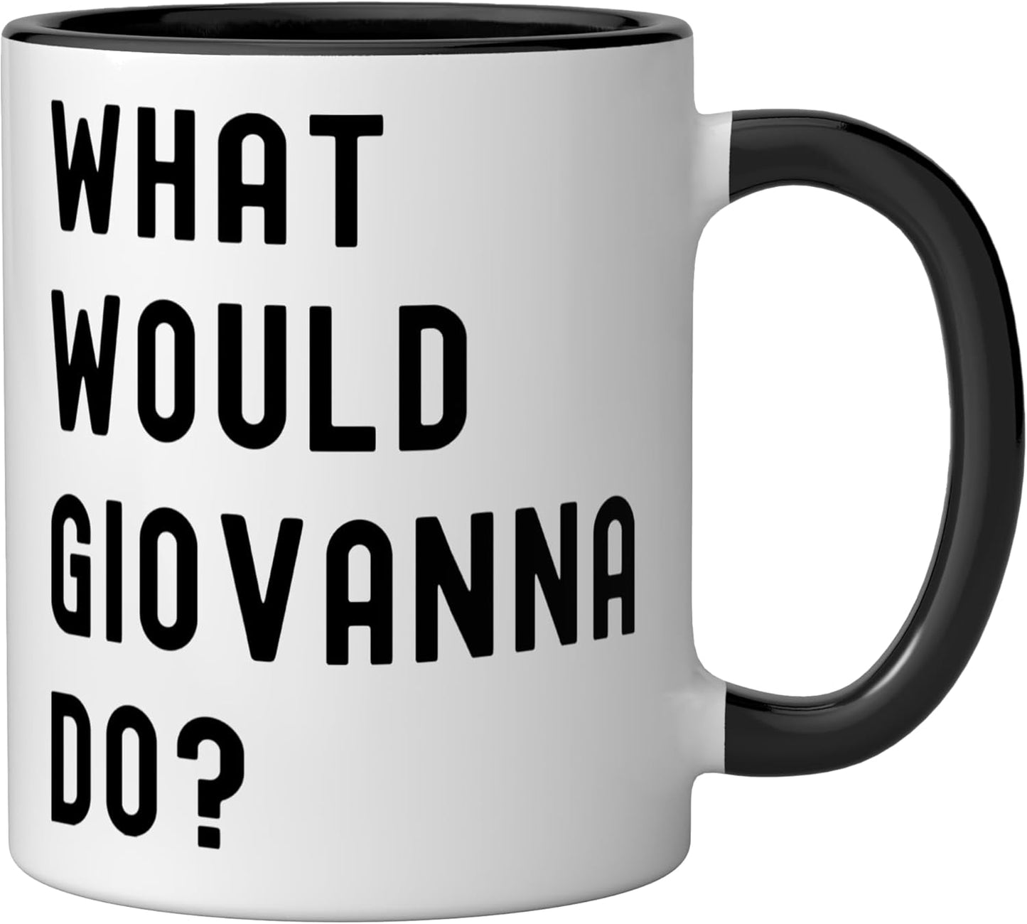 Taza de cerámica What Would Giovanna Do? Negro/Blanco