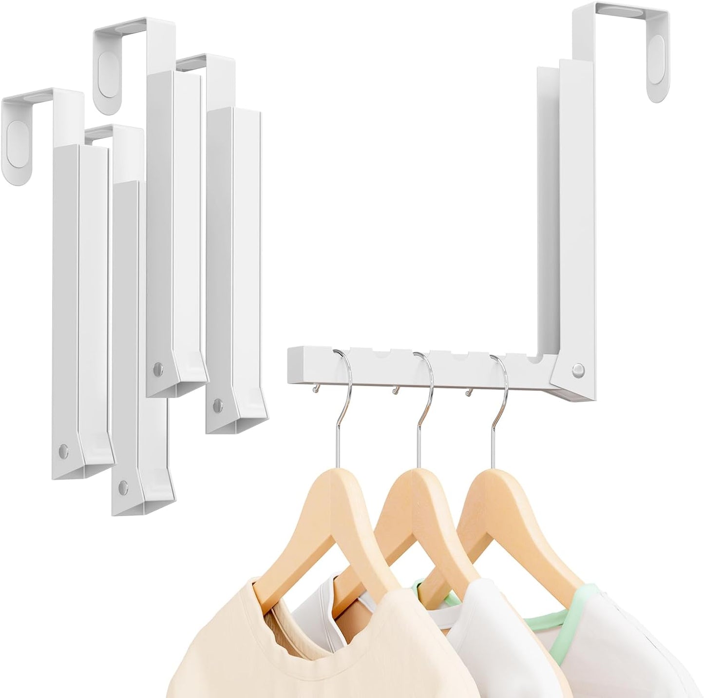 Set 4 perchas plegables para secar ropa