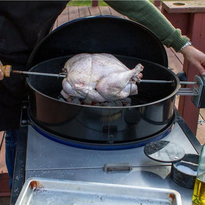 Rotisserie de parrilla carbón 22pulg gris