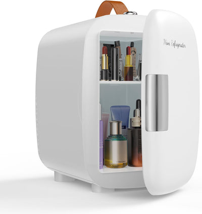 Mini refrigerador portátil 4 L para dormitorio, oficina y automóvil con asa