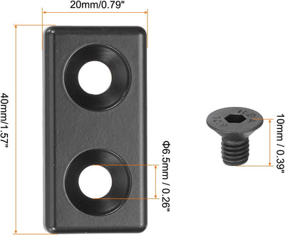 4 Pzas Tapa Extremo Aluminio Negro para Estante Pecera