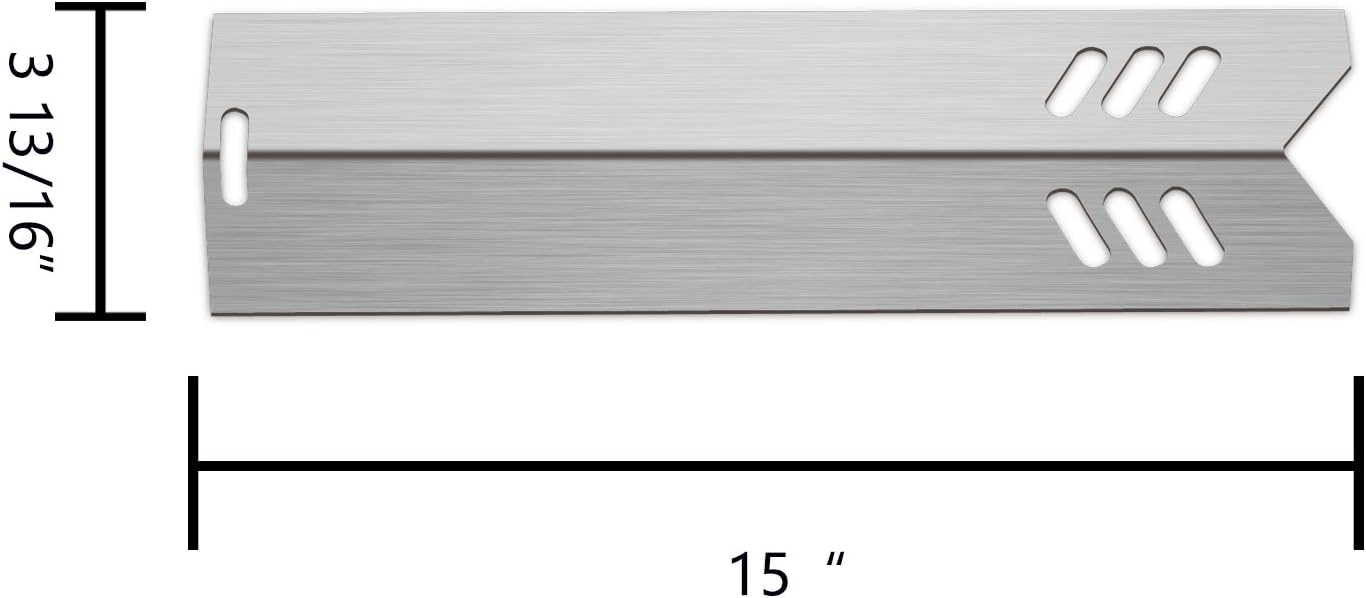 Placa calor parrilla 15pulg repuesto Dyna-Glo acero inox