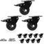 Ruedas giratorias bloqueo 3pulg set 12 negro