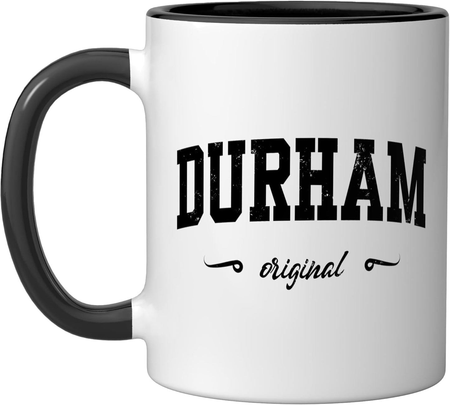Taza cerámica Fayetteville Design College Carolina del Norte negra/blanca