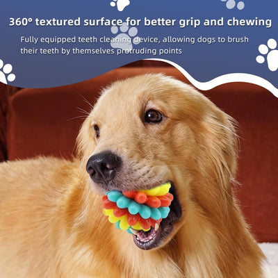 Pelota masticable para perros de goma texturizada