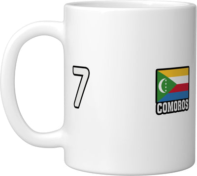 Taza Cerámica Bandera Comoros Blanca