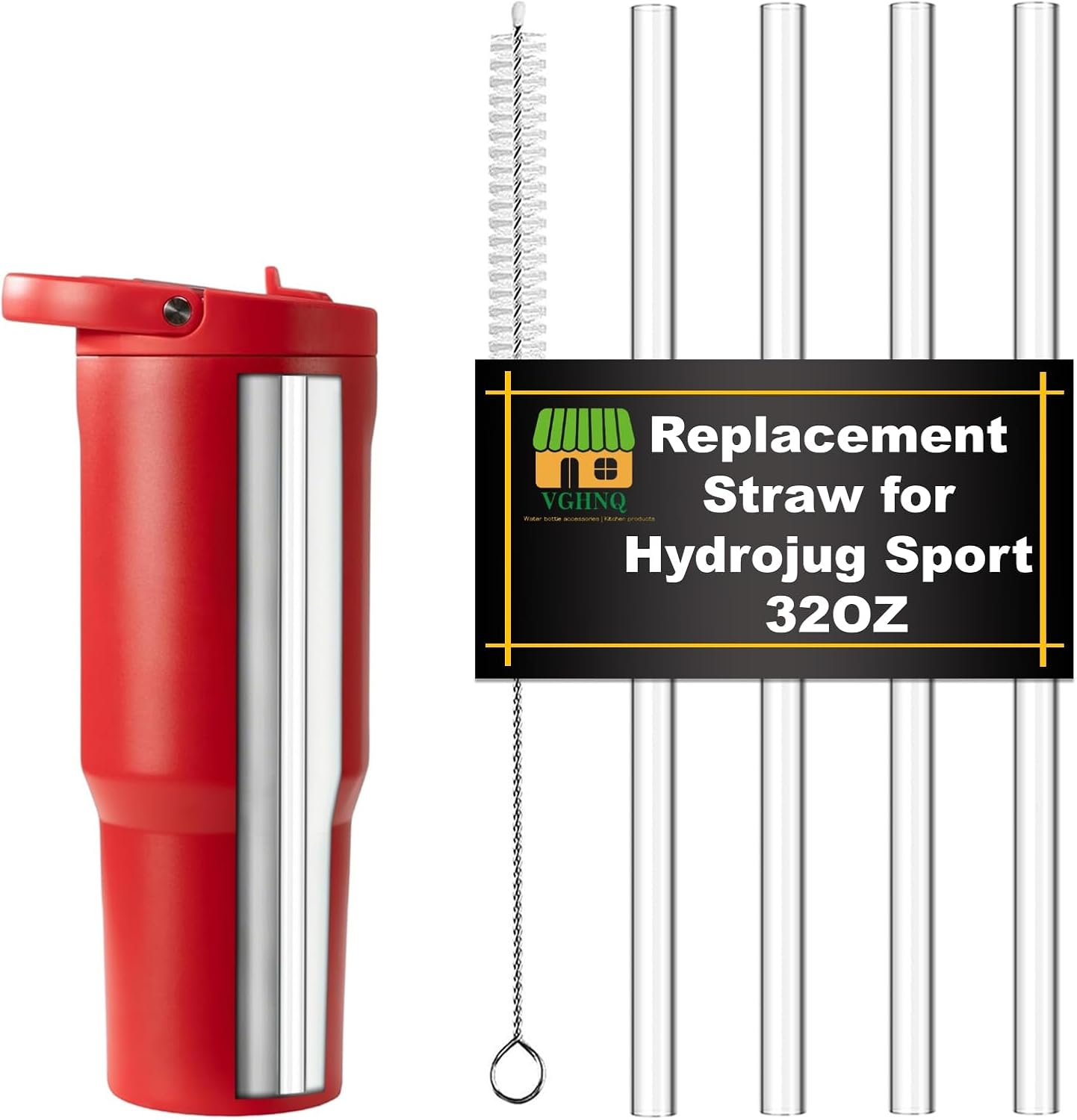 Popotes reutilizables para vaso Hydrojug Sport de 32 oz paquete de 4