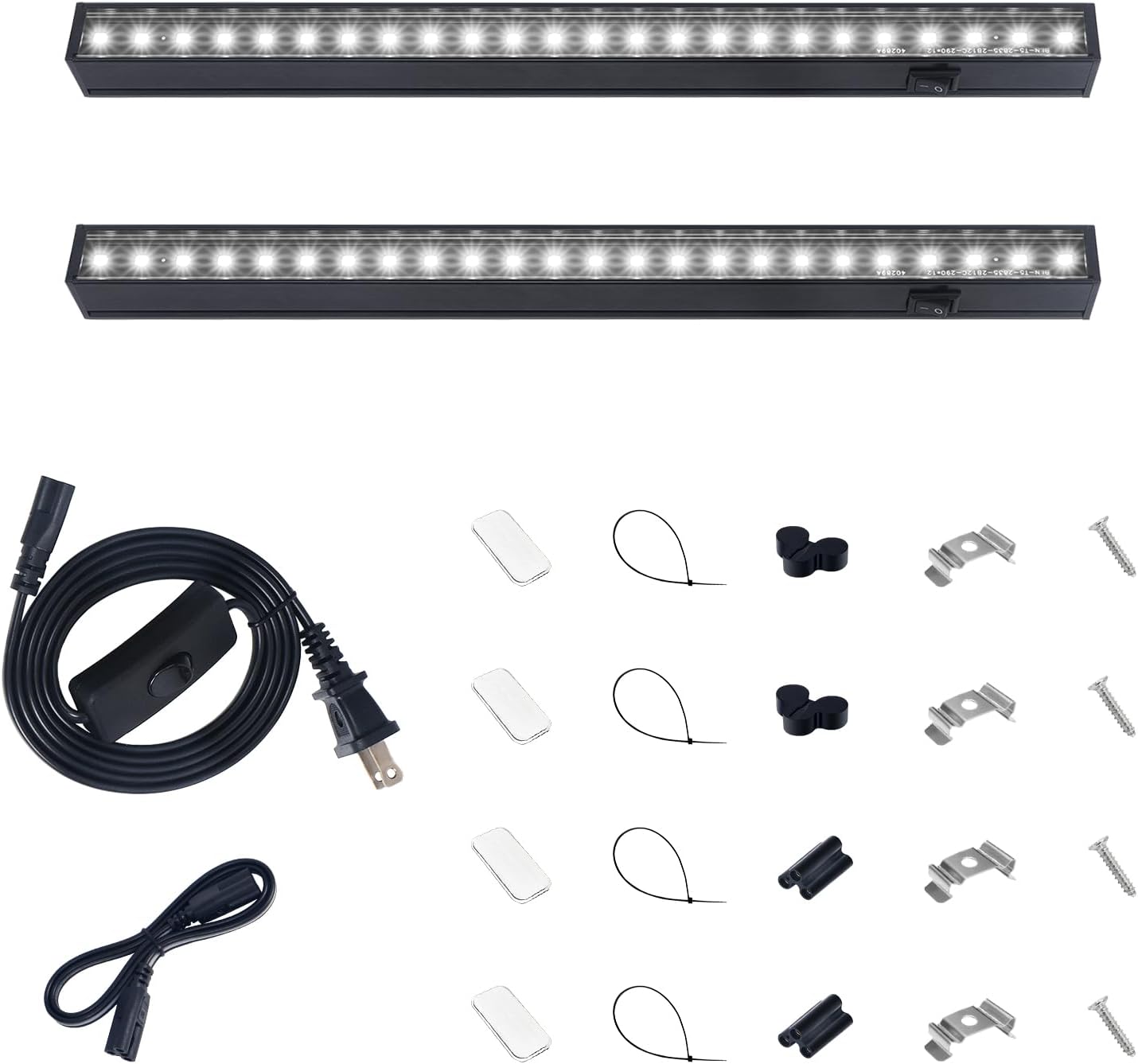 Luz de cultivo LED 1ft 10W con cubierta negra y diseño magnético