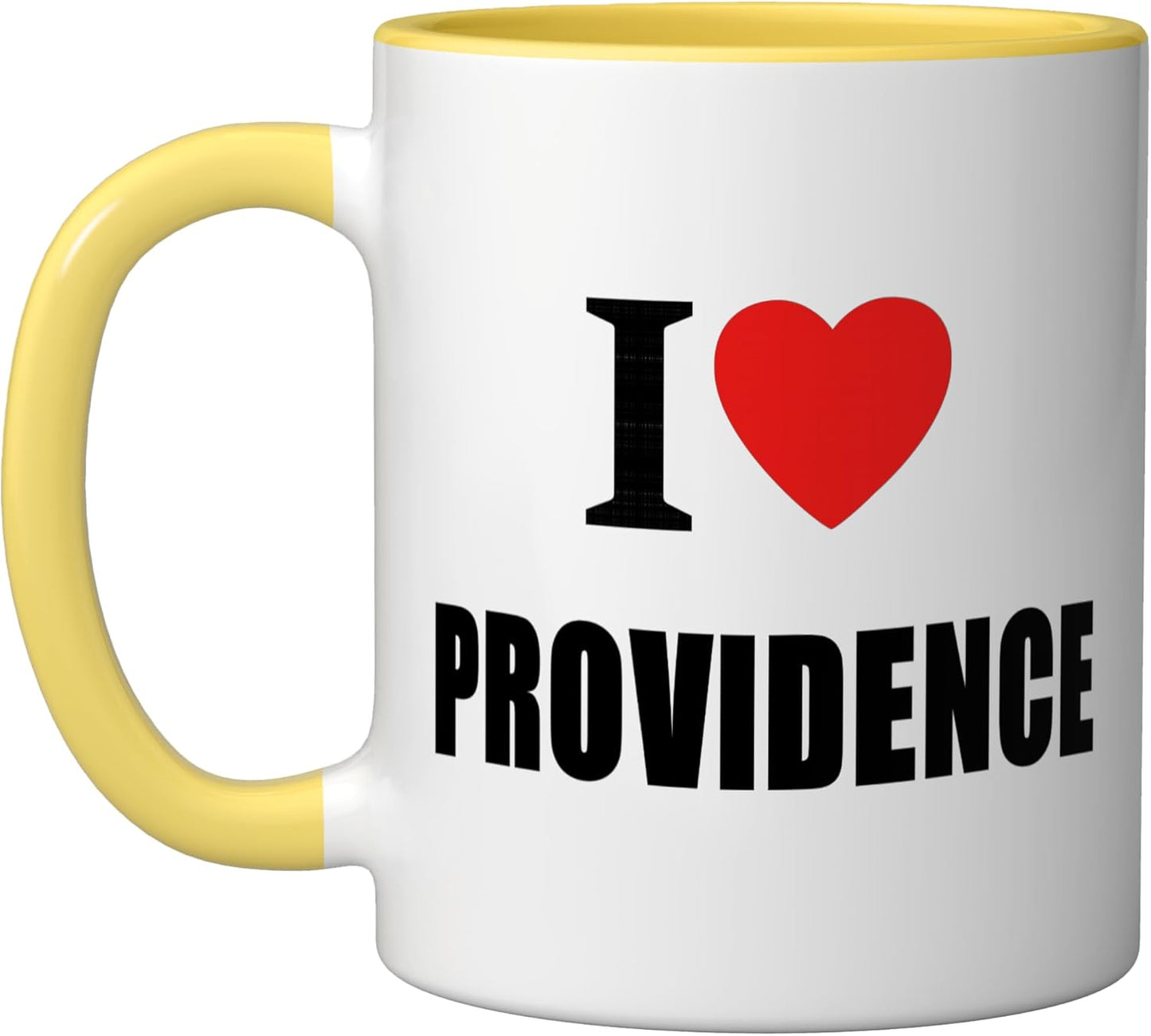 Taza cerámica Providence Souvenir Memory Amarillo/Blanco