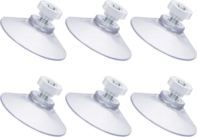 6 Ventosas PVC 1.614pulg Plástico Transparente