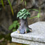 Casa de hadas de resina para jardín miniatura decoración