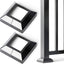 Pack 2 Cubiertas Aluminio Base Poste 2.5pulg Faldas Divididas Negro