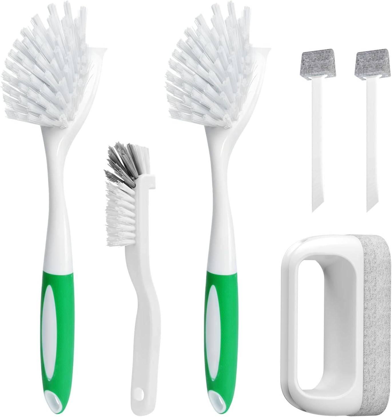 6 Pzas Cepillos Platos Resistentes Cerdas Rígidas