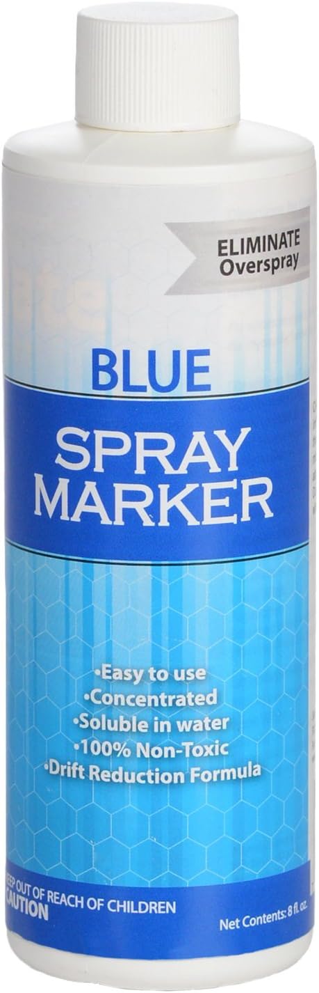 Marcador spray azul 8oz tinte herbicida fertilizantes