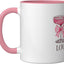 Taza Cerámica Rosa y Blanca Love on the Rocks