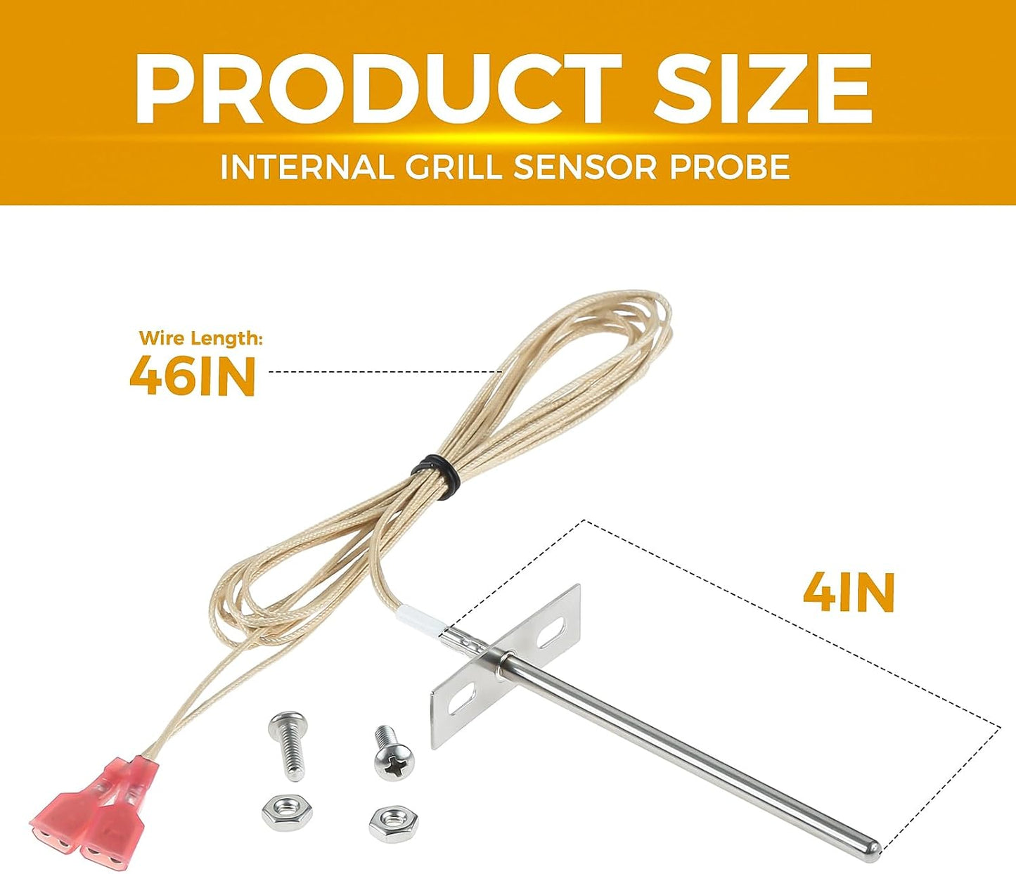 Sonda temperatura 4pulg para Rec Tec Recteq RT-300 Mini
