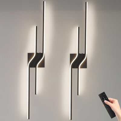 Apliques pared inalámbricos LED negras 39.3pulg control remoto