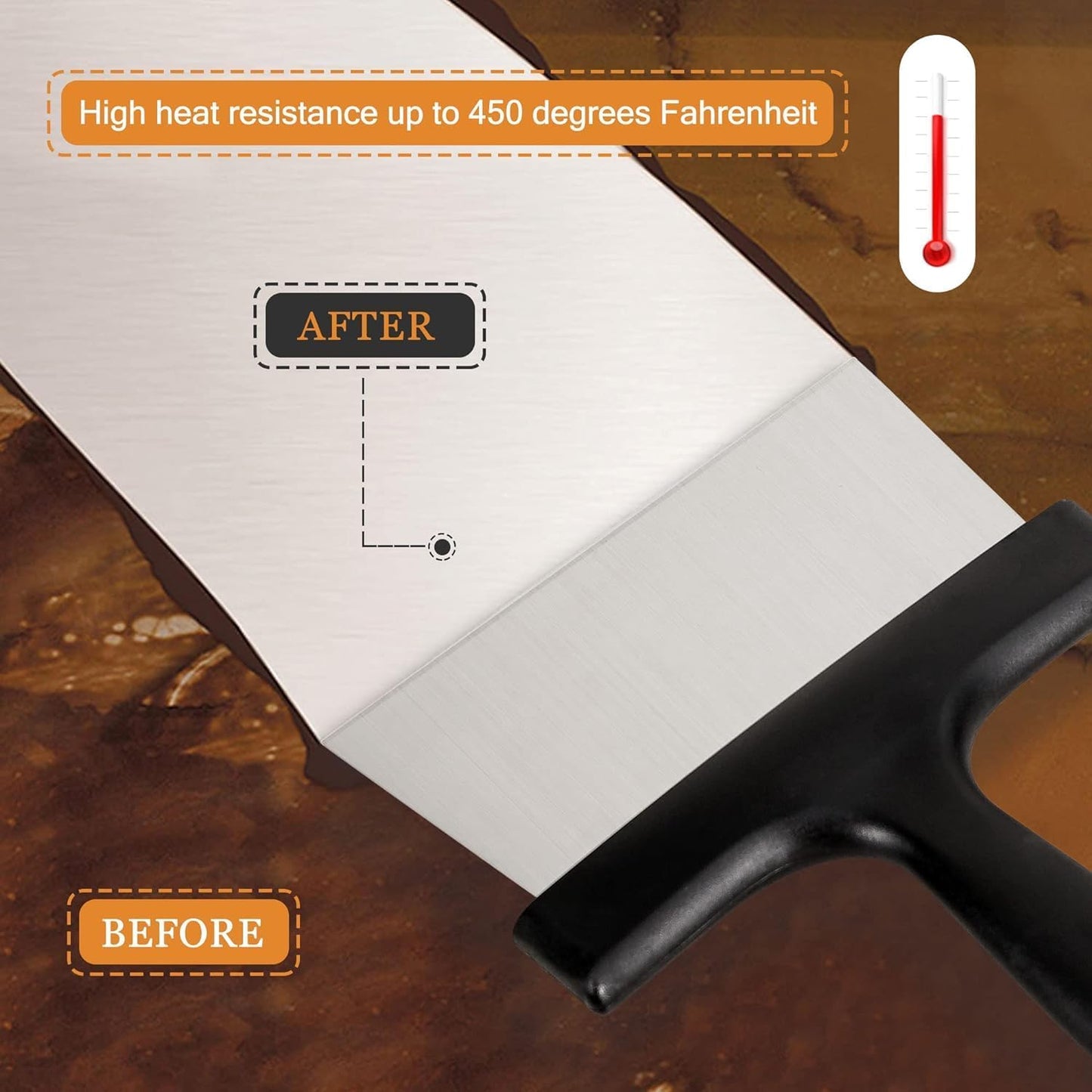 Rascador acero inox para parrilla Blackstone