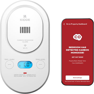 Detector CO enchufable con batería AA Wi-Fi alarma 85 dB