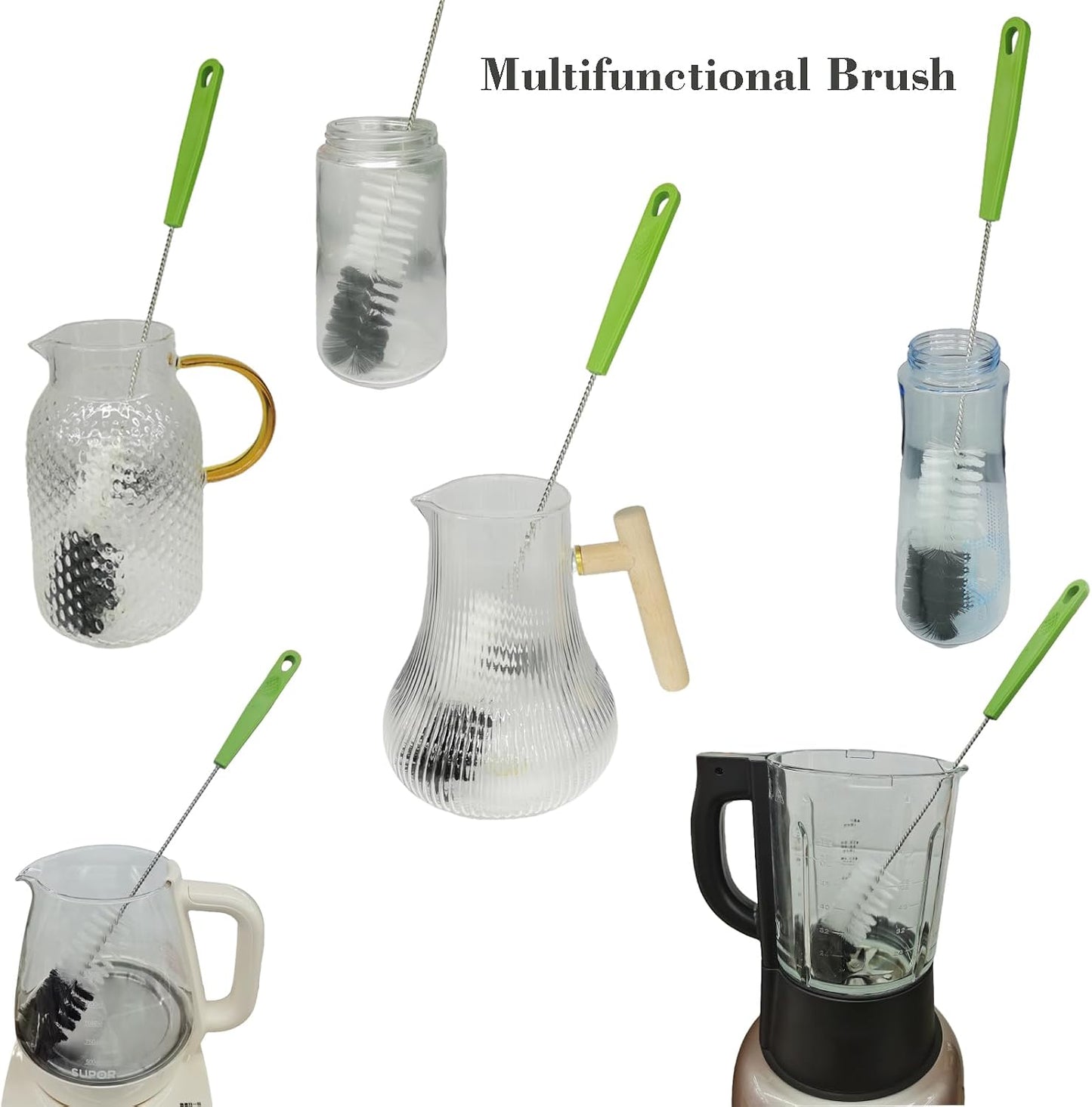 Cepillo largo para botellas tazas y picadora de carne 16pulg