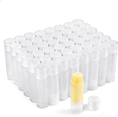 50 Tubos Balsamo Labial Vacios 0.2oz Con Tapas Sin BPA