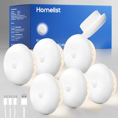 Luz nocturna sensor movimiento 1500mAh recargable dormitorio