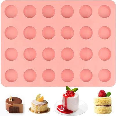 Moldes silicona mini 24 cavidades para cupcakes dulces gelatina
