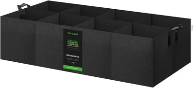 8 Pzas Bolsas Cultivo 55gal Rejilla Tela 400G Asas