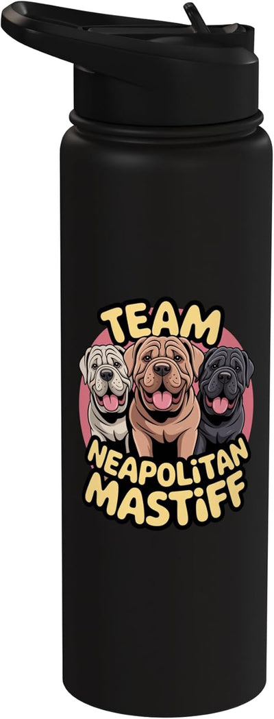 Botella de agua acero inoxidable para perro Mastín Napolitano