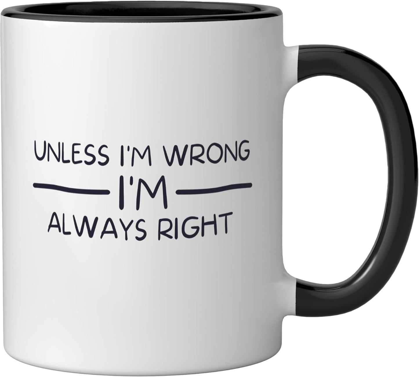 Taza de cerámica Sarcastic Design para hombre y mujer en negro y blanco