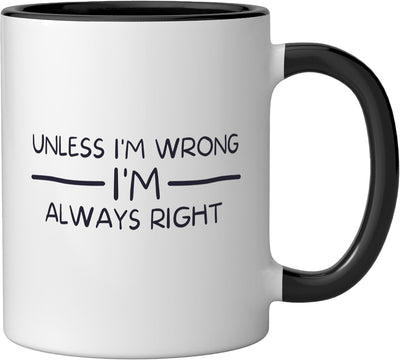 Taza de cerámica Sarcastic Design para hombre y mujer en negro y blanco