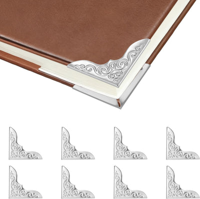 100 Protectores Esquina Metal para Libros y Marcos Fotos Plateados