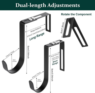 Ganchos ajustables para puerta de metal resistente