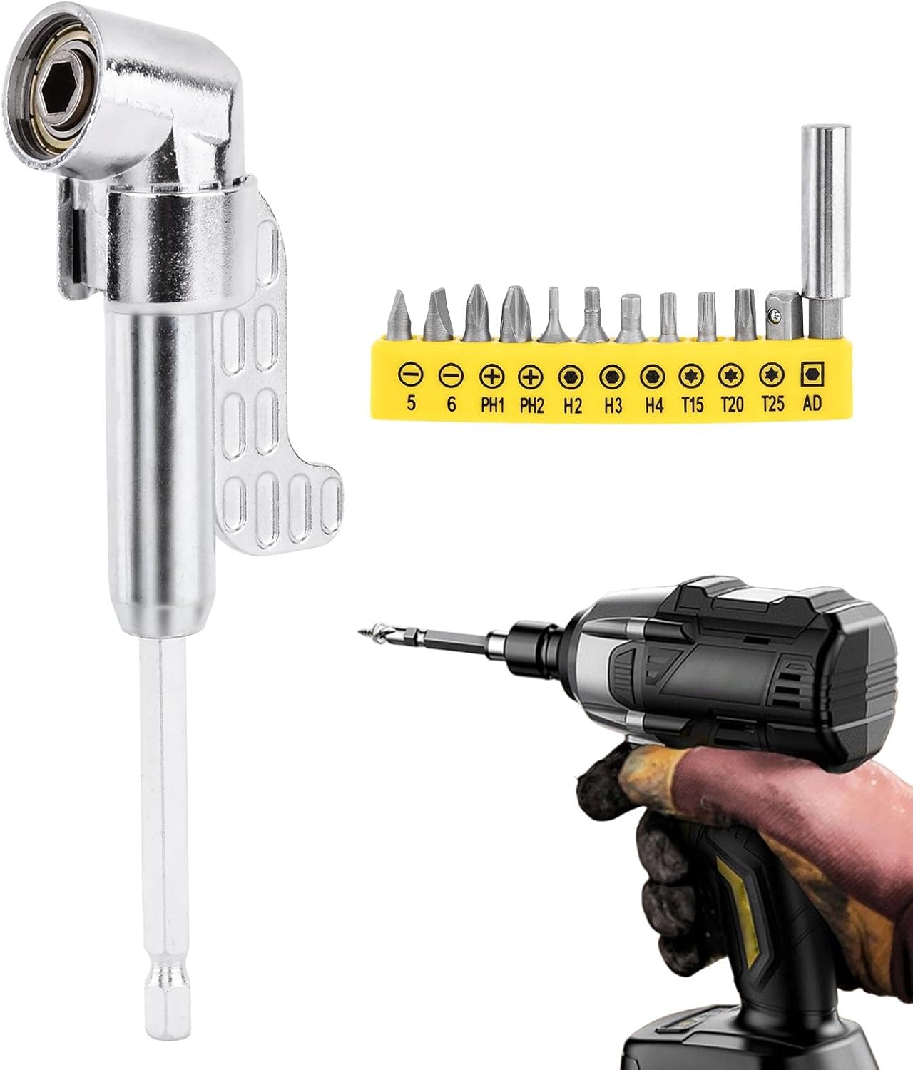 Adaptador taladro 105 grados con 12 puntas