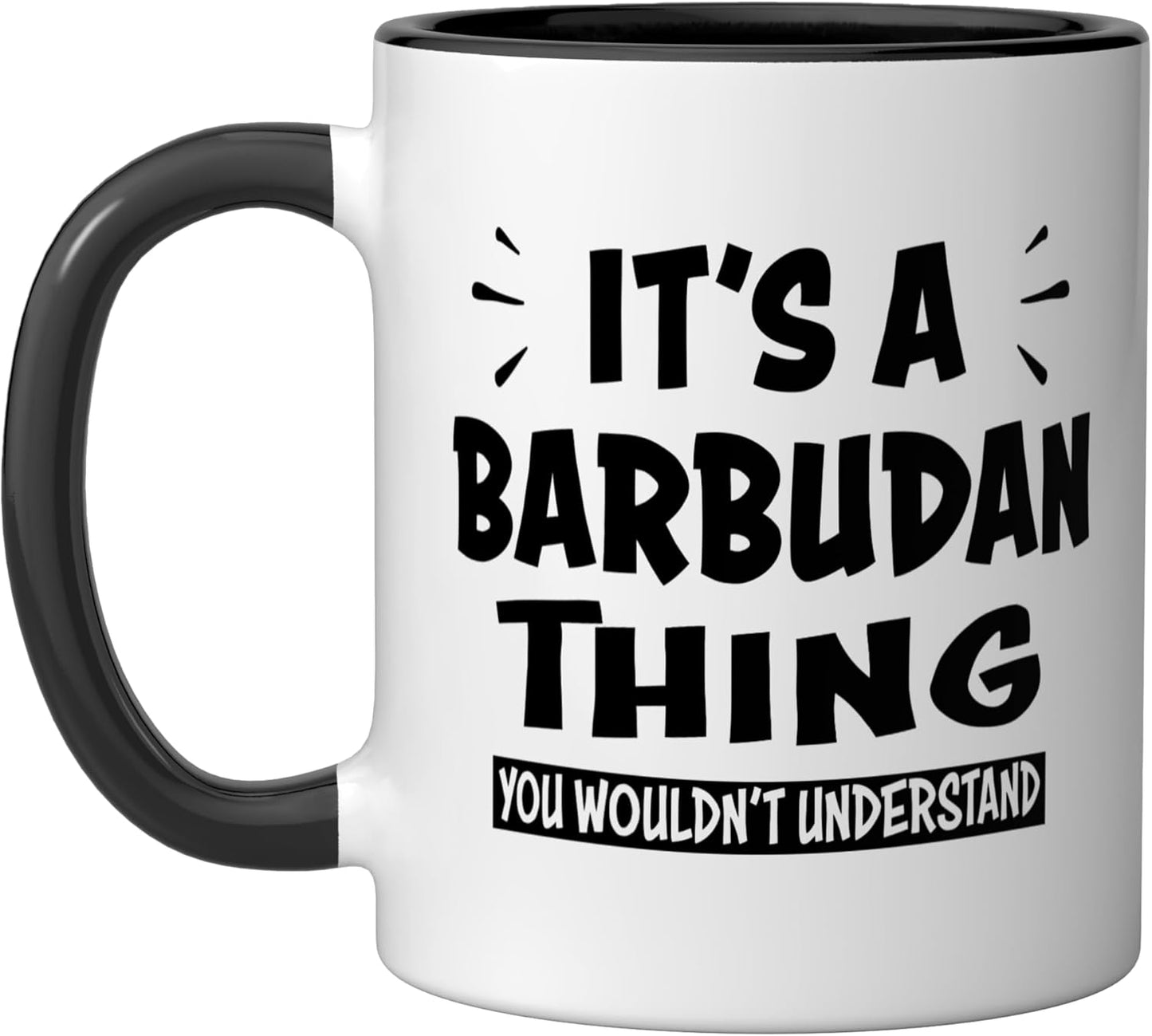Taza cerámica Antigua y Barbuda Lovers Negro/Blanco
