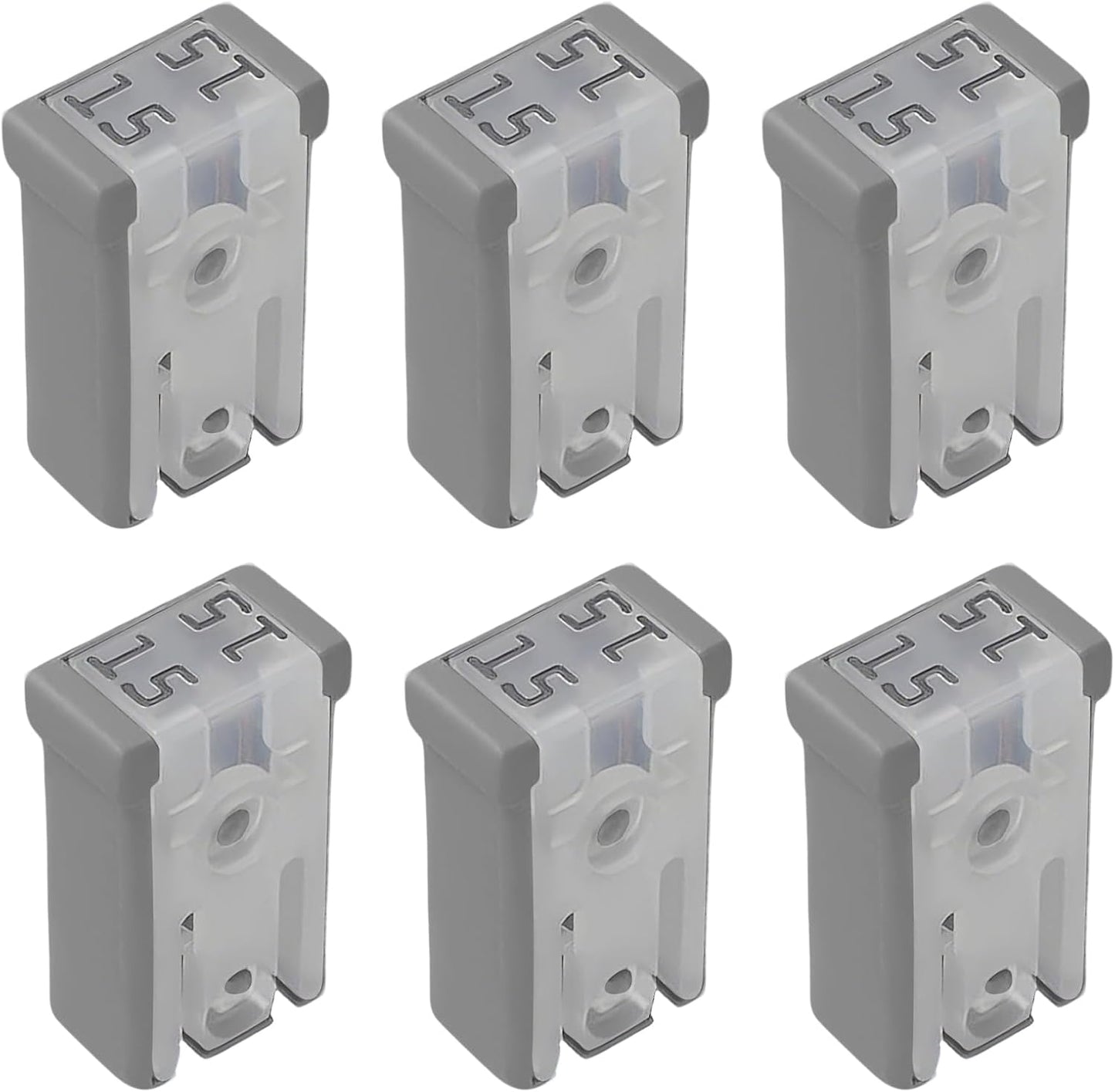 Set 6 fusibles automotrices 15A tipo micro universal