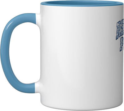 Mug Cerámica para Pilates Estilo Divertido Azul/Blanco