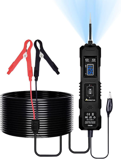 Probador circuito auto 6V-48V LED pantalla digital