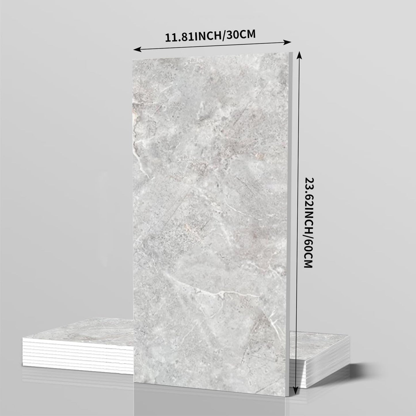 Paneles pared mármol 10 hojas 23.6x11.8pulg 19.4ft² azulejo PVC