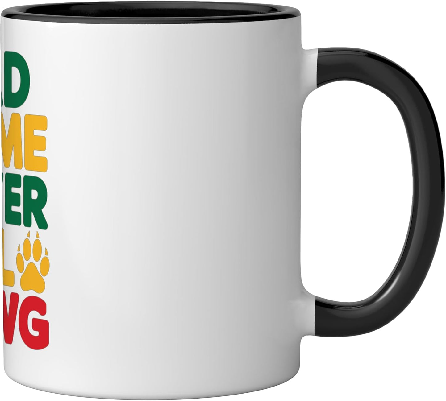 Taza cerámica Bad Name Never Kill Dawg Jamaica proverbios negro/blanco