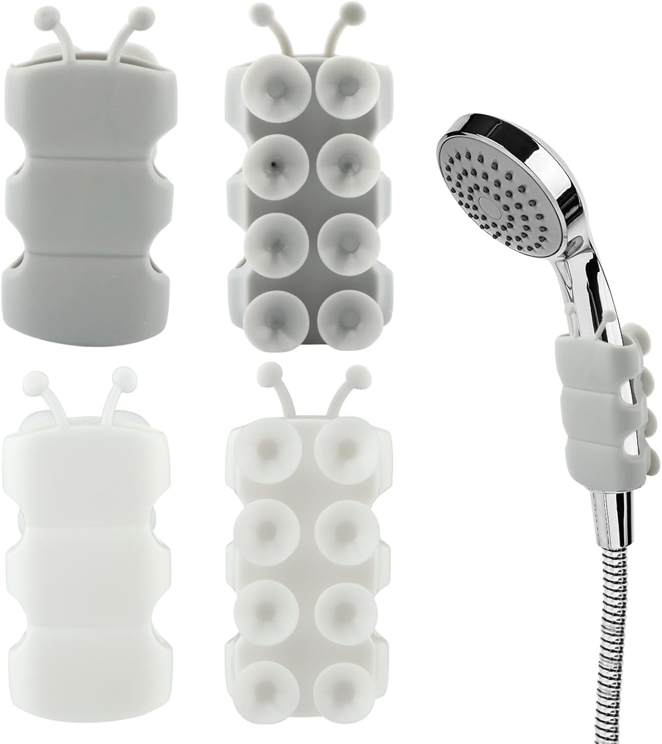 Soportes silicona para cabezal ducha universal sin perforacion