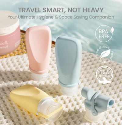 Botellas viaje TSA 2oz tecnologia ultrasonica a prueba fugas
