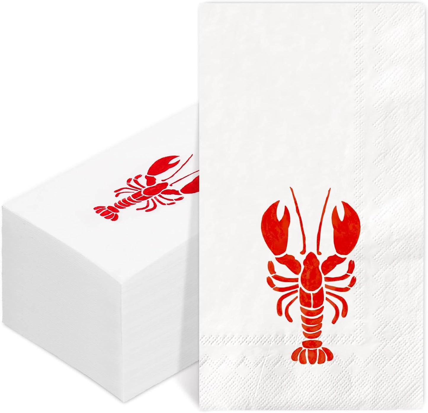 Servilletas de aguacolor para fiestas de mariscos y camarones