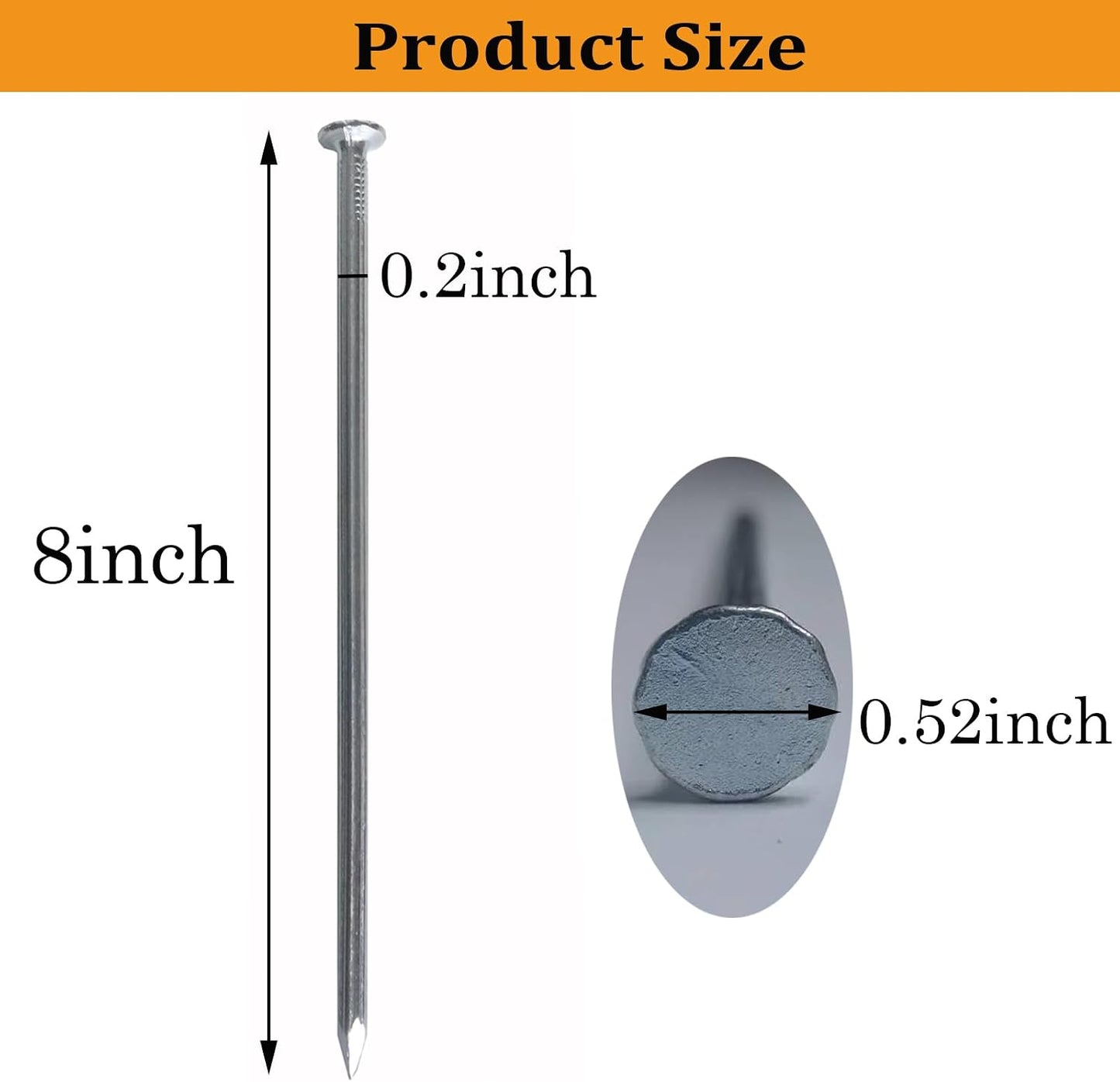 Estacas metal 22 púas galvanizadas 8pulg jardín